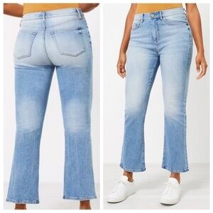 LOFT Curvy High Rise Kick Crop Jeans in Classic Indigo Wash size 28 / 6
